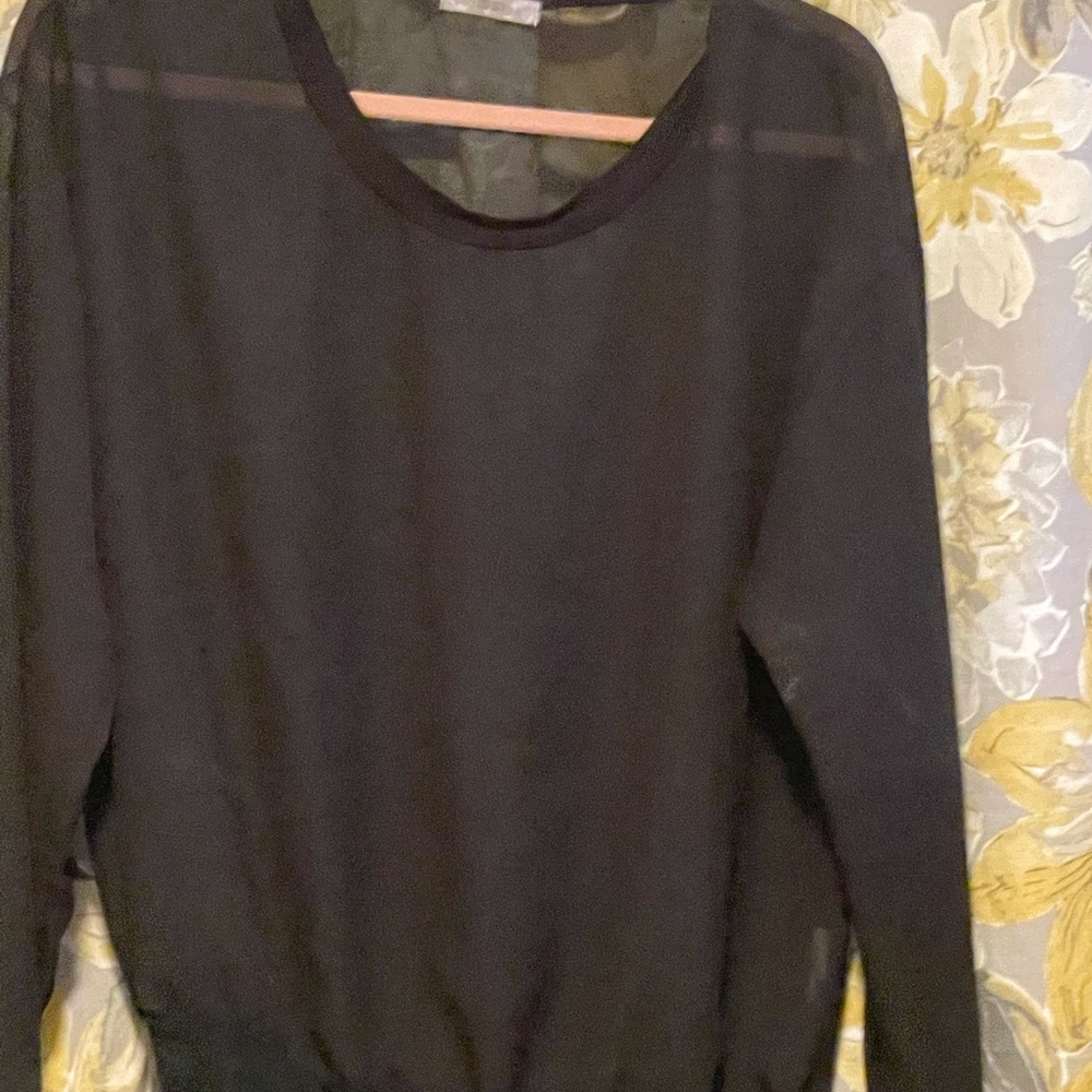 Sheer black top